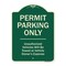 Signmission Designer Series-Permit Parking Unauthorized Vehicles Will Be Towed Veh, 24" x 18", G-1824-9937 A-DES-G-1824-9937 - alternate 1
